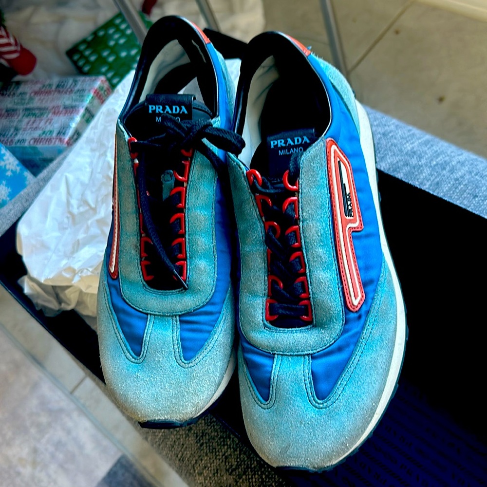 Prada Men’s 2EG276 Cloudbust Technical Fabric Sneakers